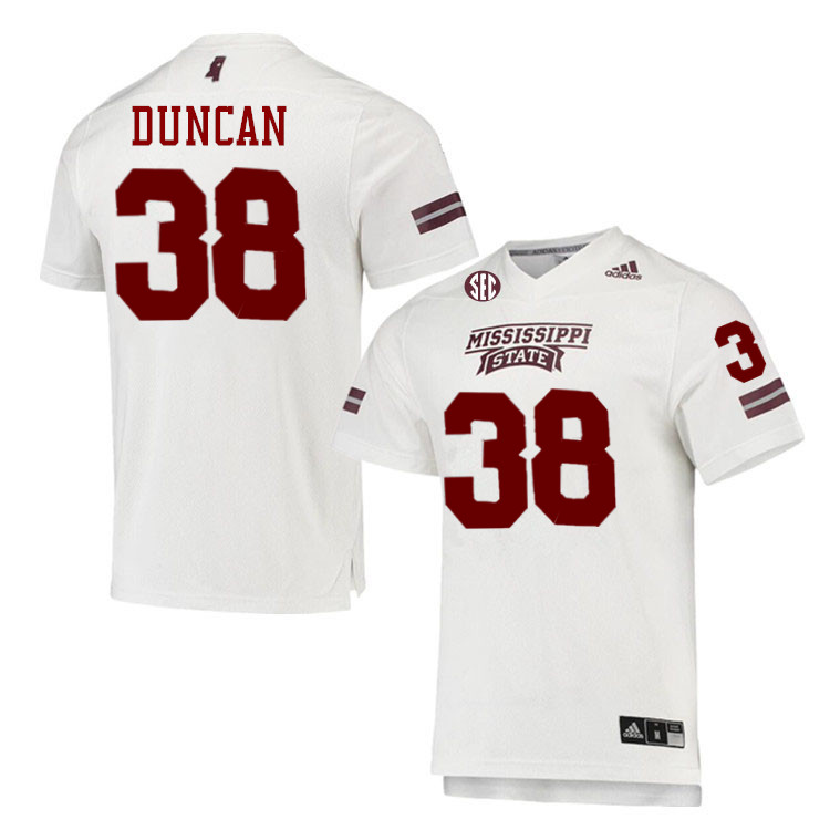 Men #38 Ashtanyrein Duncan Mississippi State Bulldogs College Football Jerseys Stitched-White